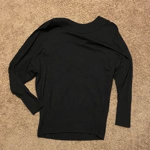 Express black oversized boatneck sweater